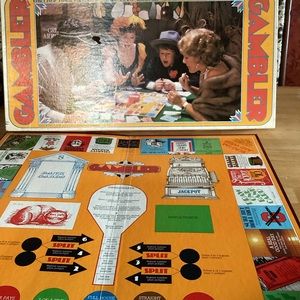 Board game , gambling in vintage style .